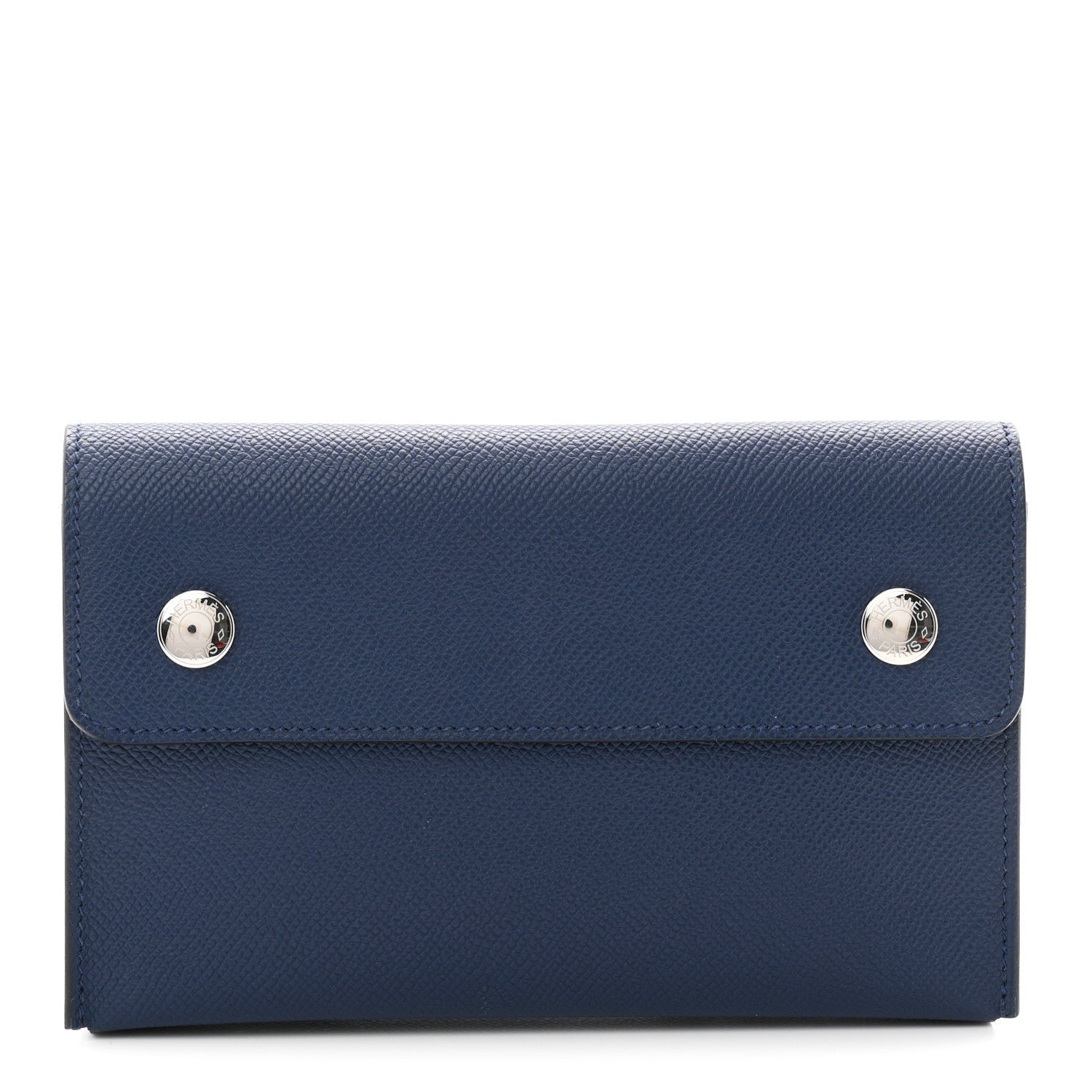 Hermes Epsom Hermesnap Wallet Bleu Navy