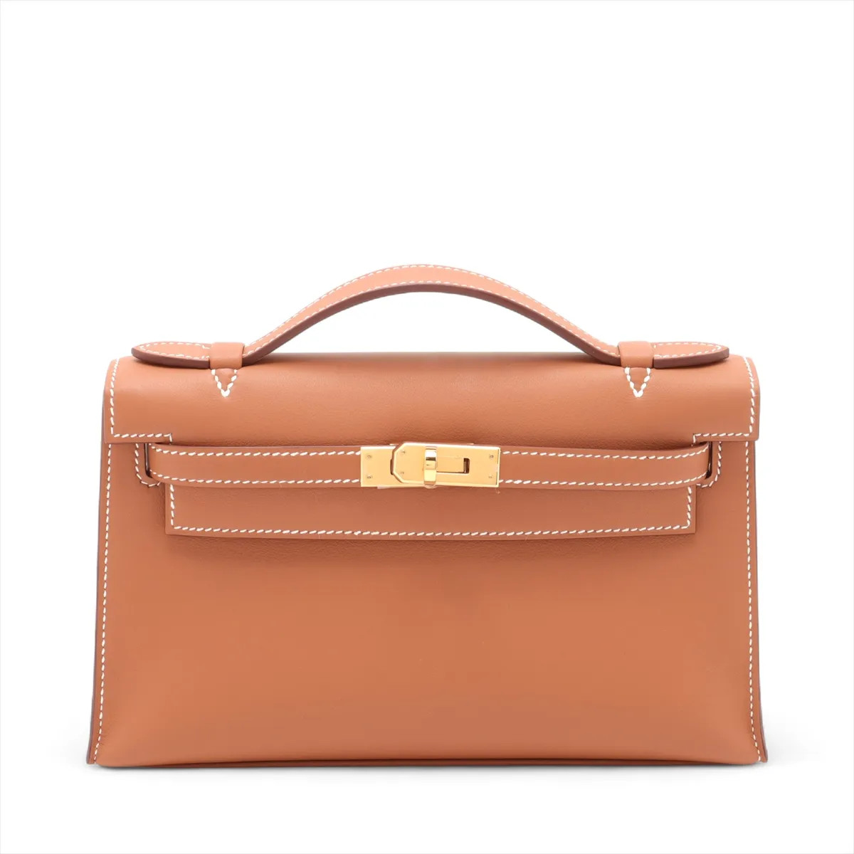 Hermès Pochette Kelly Mini Veau Swift Gold Gold Metal Fittings