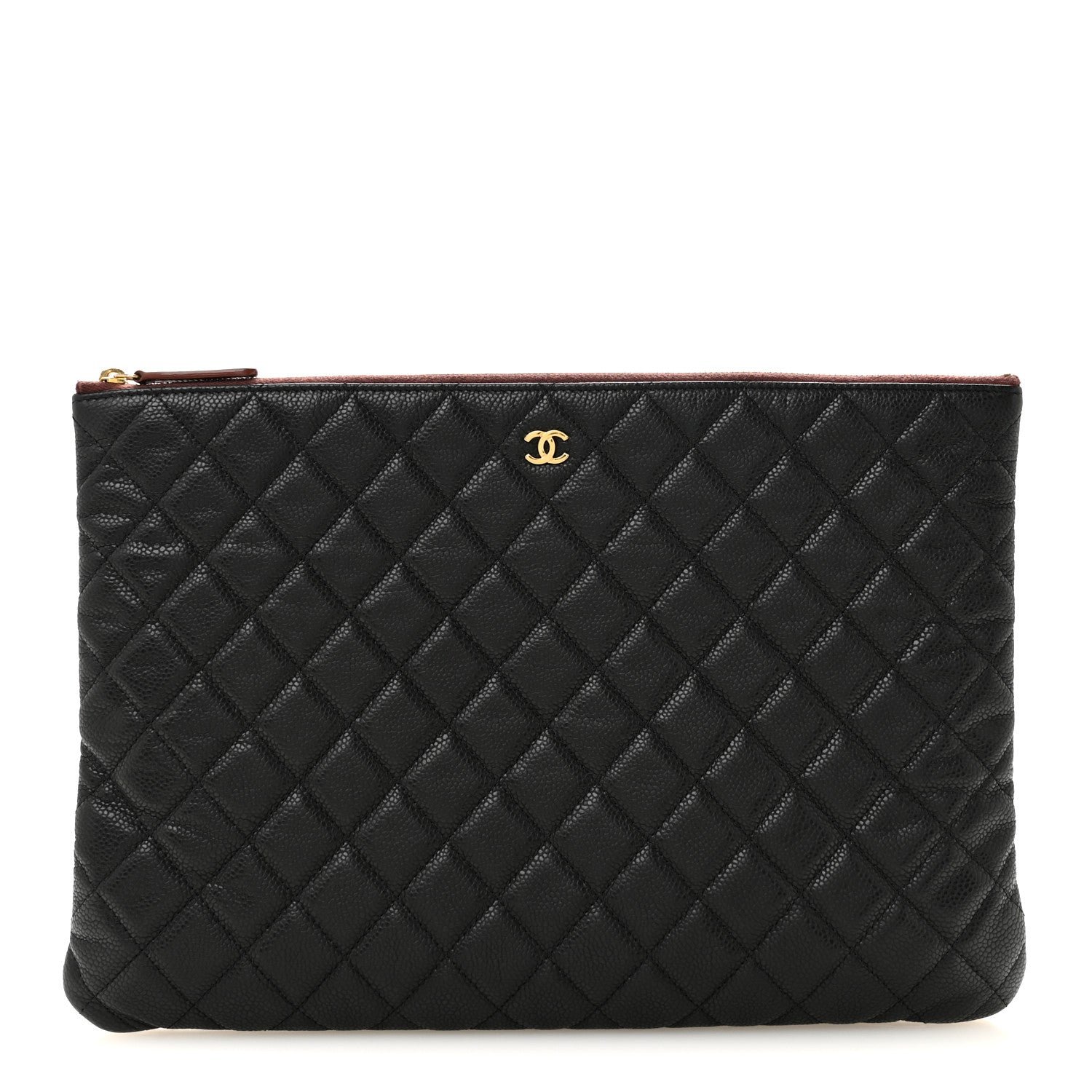 Chanel Caviar Quilted Large Cosmetic Case Black