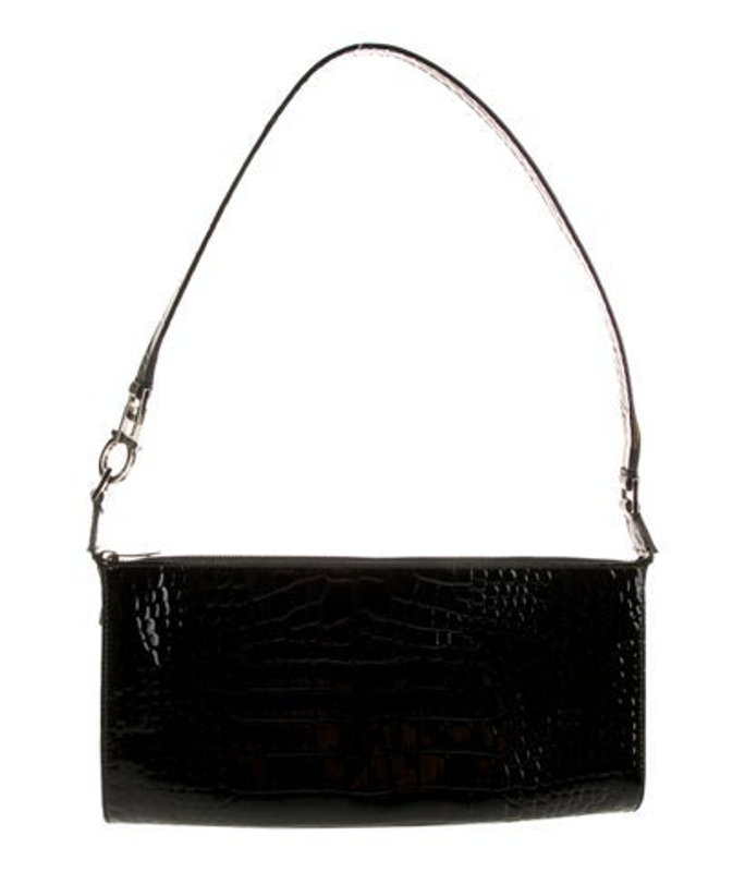 Salvatore Ferragamo Ferragamo Embossed Leather Top Handle Bag