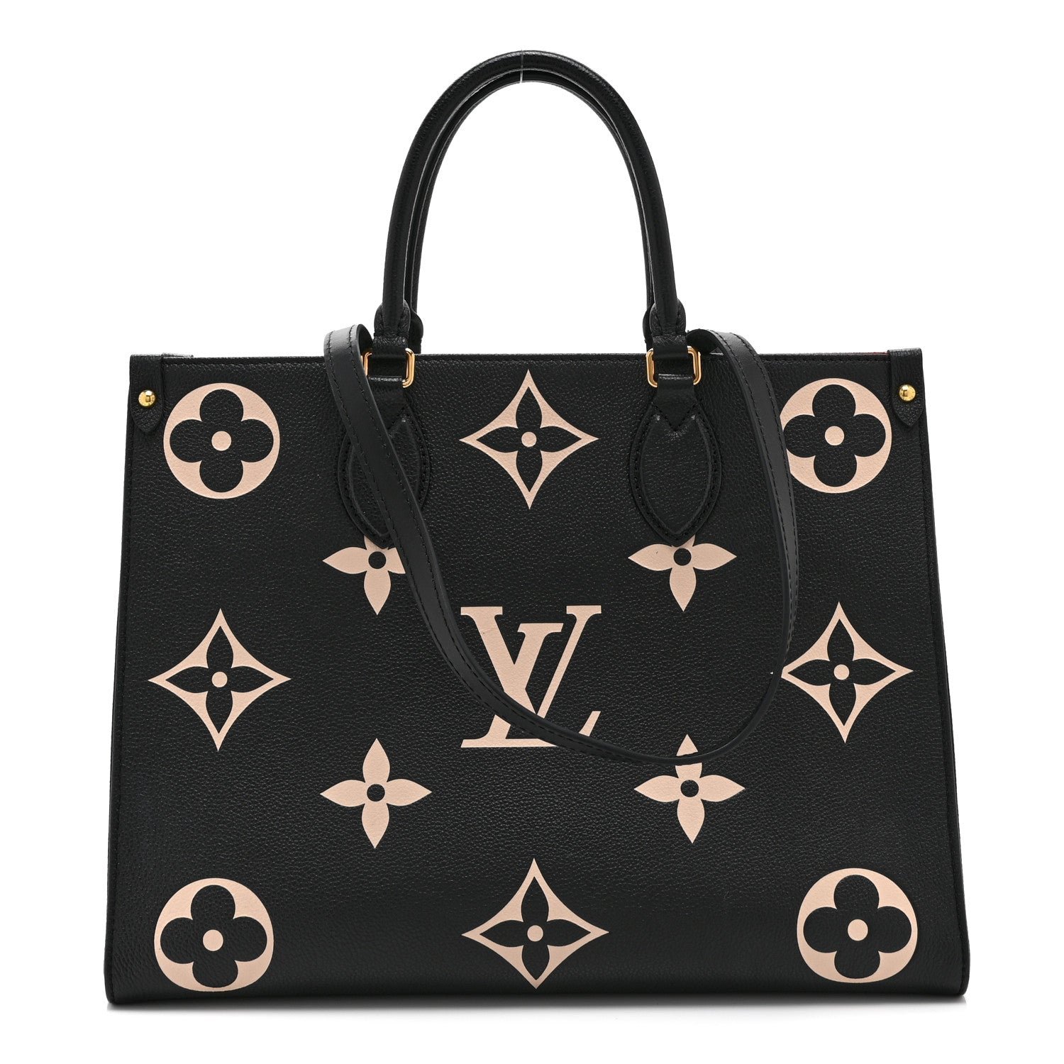 Louis Vuitton Empreinte Monogram Giant Onthego MM Black Beige