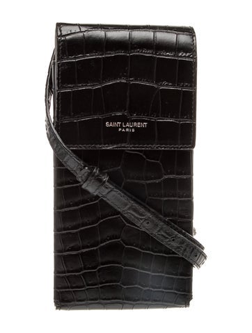 Embossed Leather Phone Pouch