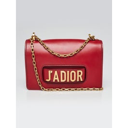 Dior Christian Dior Red Smooth Calfskin Leather J'ADIOR Shoulder Bag