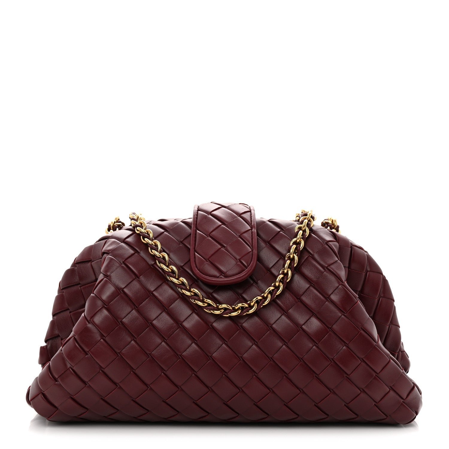 Bottega Veneta Nappa Intrecciato Teen The Lauren 1980 Clutch With Chain  Barolo