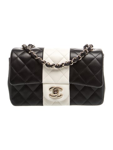 Rectangular Mini Bi-Stripe Single Flap Bag