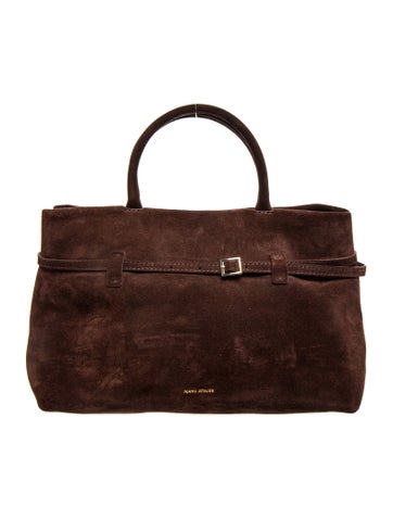 Suede Top Handle Bag