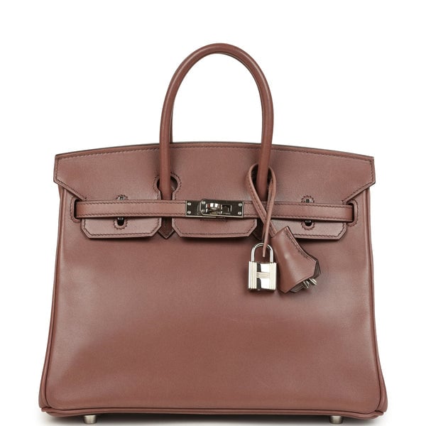 Hermes Pre-owned Hermes Birkin 25 Griolet Tadelakt Palladium Hardware