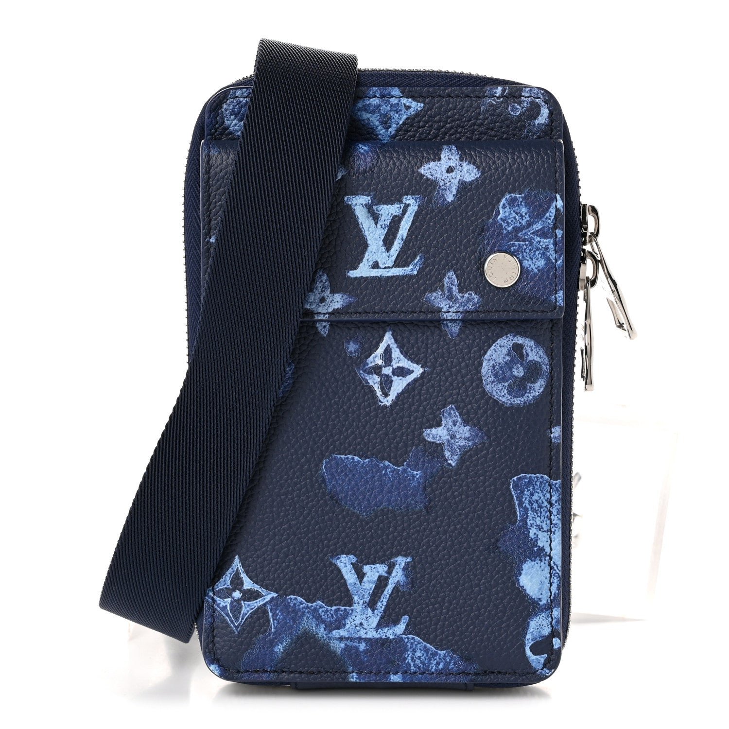 Louis Vuitton Monogram Ink Watercolor Phone Pouch Blue