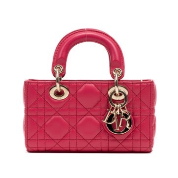 Leather Micro Lady Dior Joy
