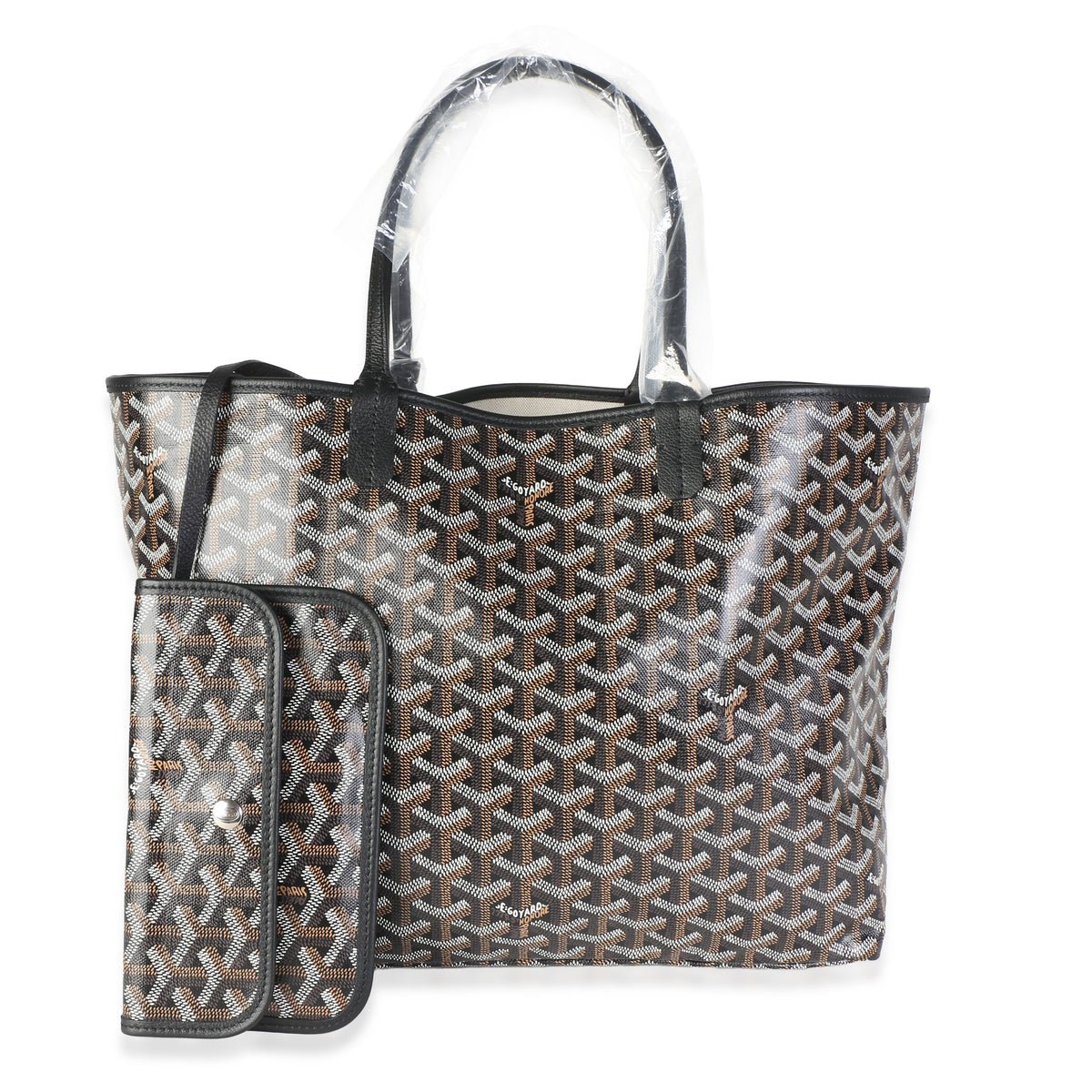 Black Goyardine Canvas Saint Louis PM