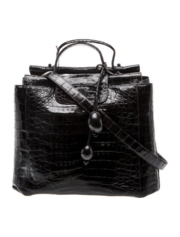 Nancy Gonzalez Crocodile Top Handle Bag