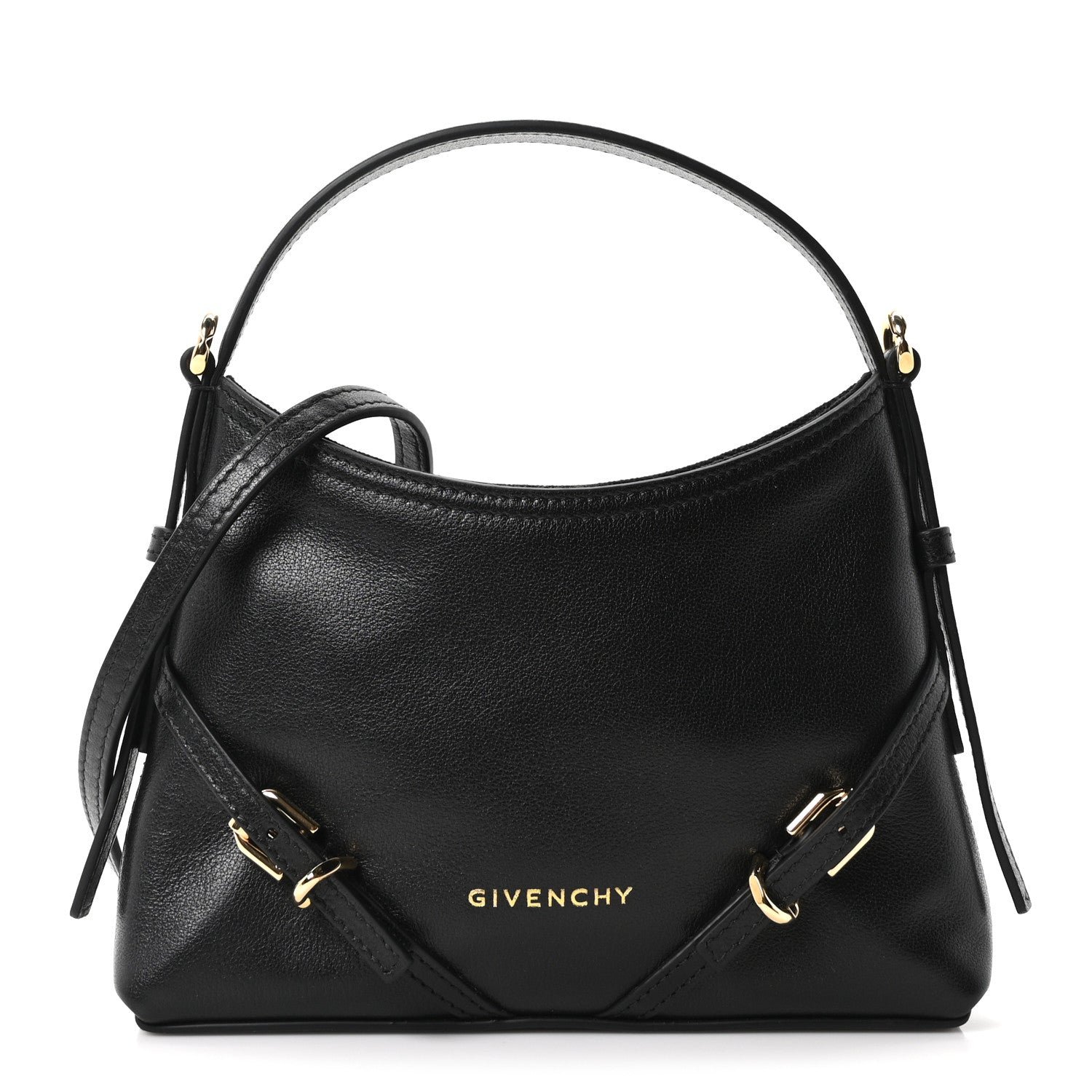 Givenchy Tumbled Calfskin Nano Voyou Bag Black