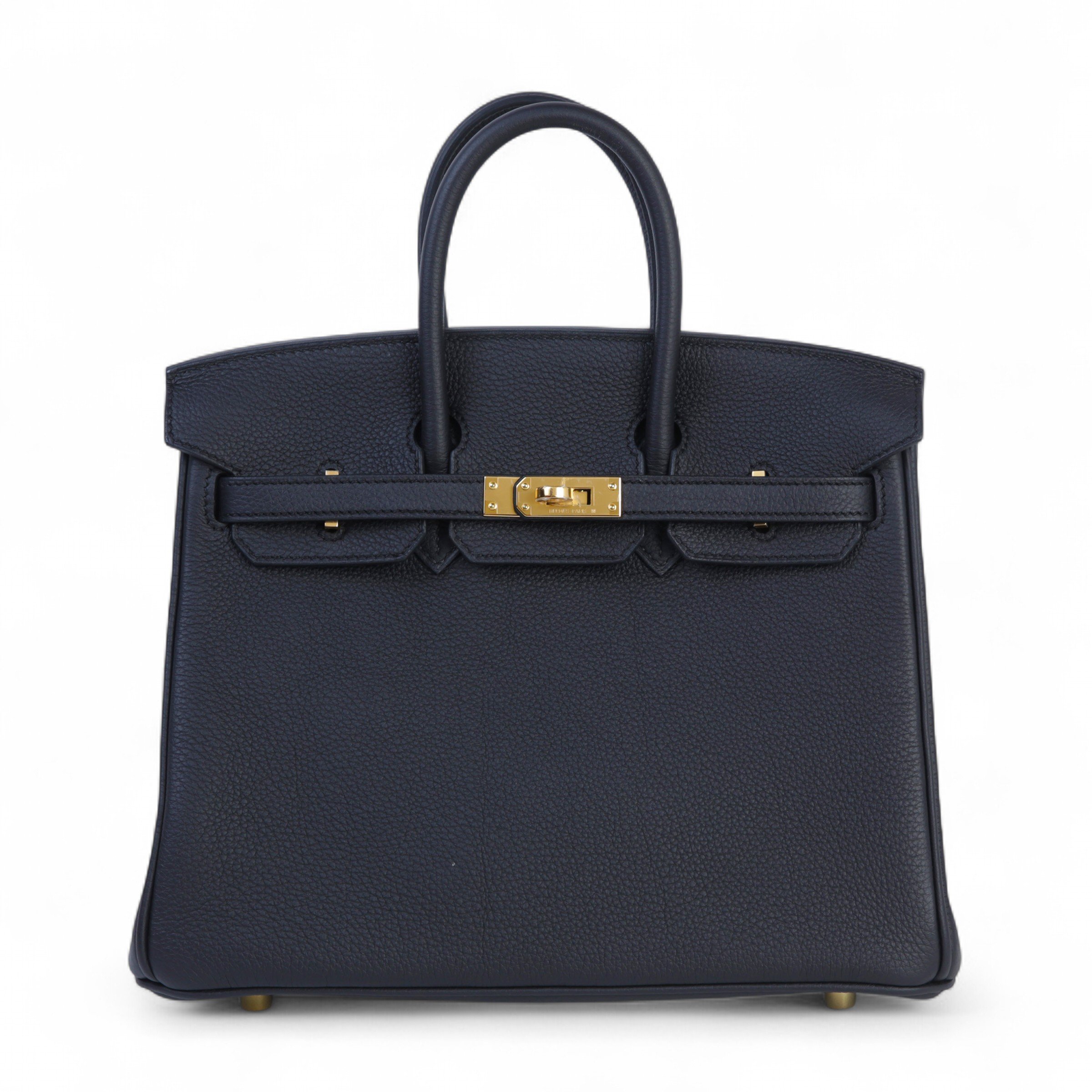 Hermes Unused ( Rank NS ) HERMÈS Birkin 25 Noir (89) Togo Gold hardware W (2024)