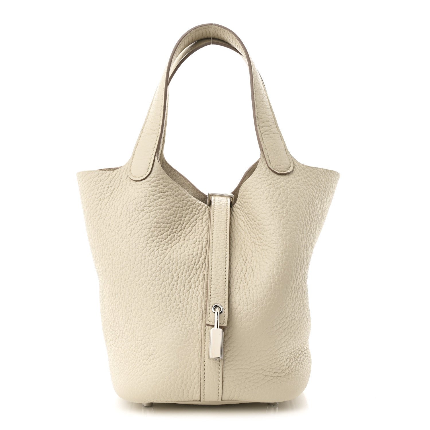 Hermes Taurillon Clemence Picotin Lock 18 PM Beton