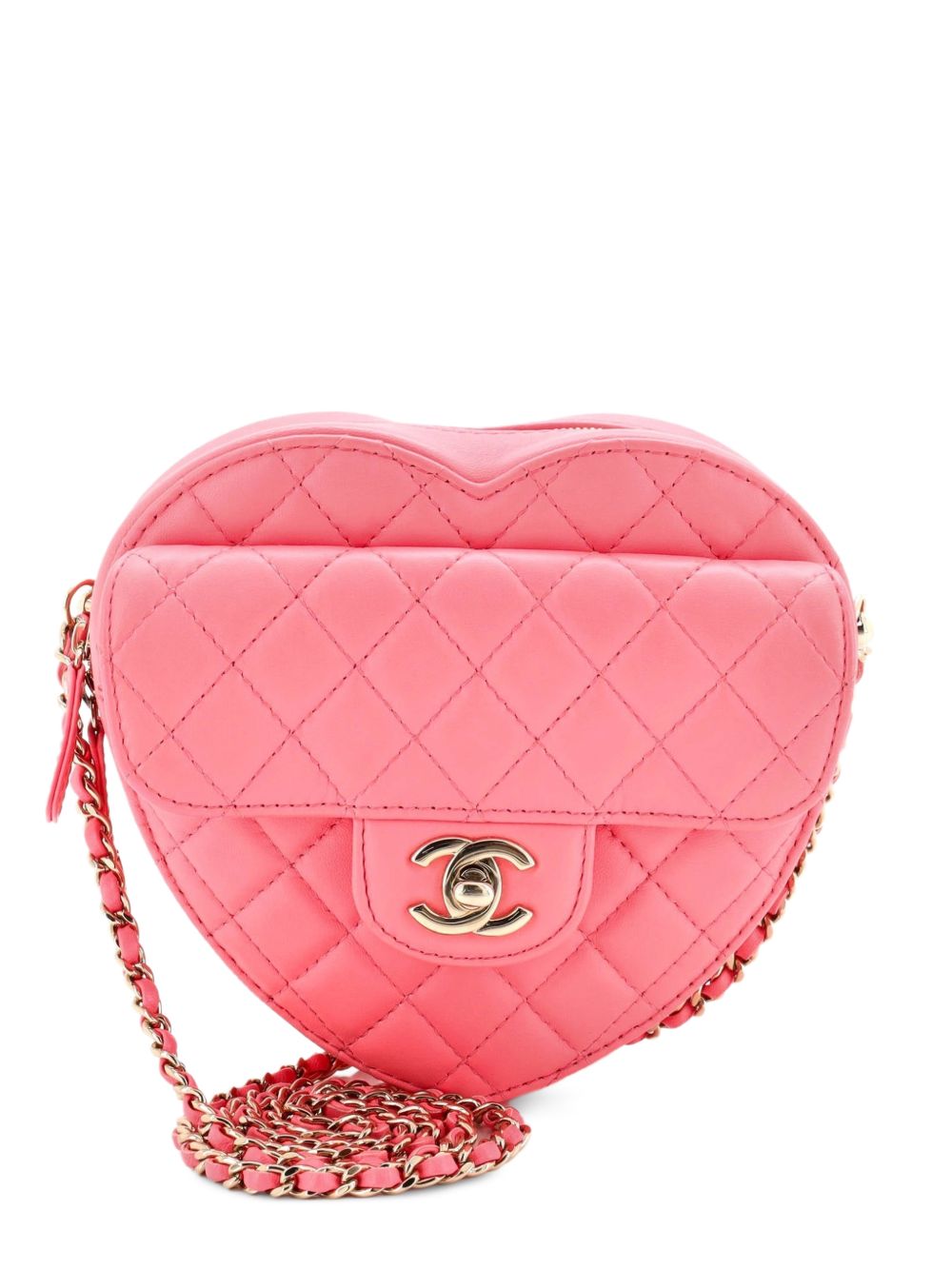 CC in Love Heart Bag Quilted Lambskin crossbody bag