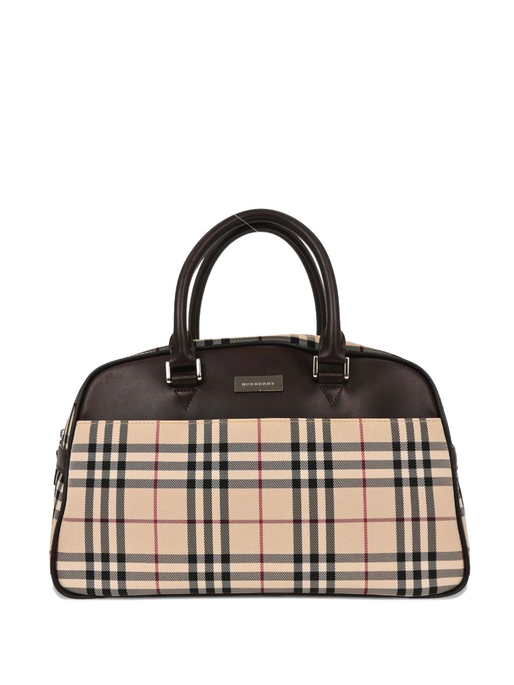 1990-2000s check-pattern tote bag