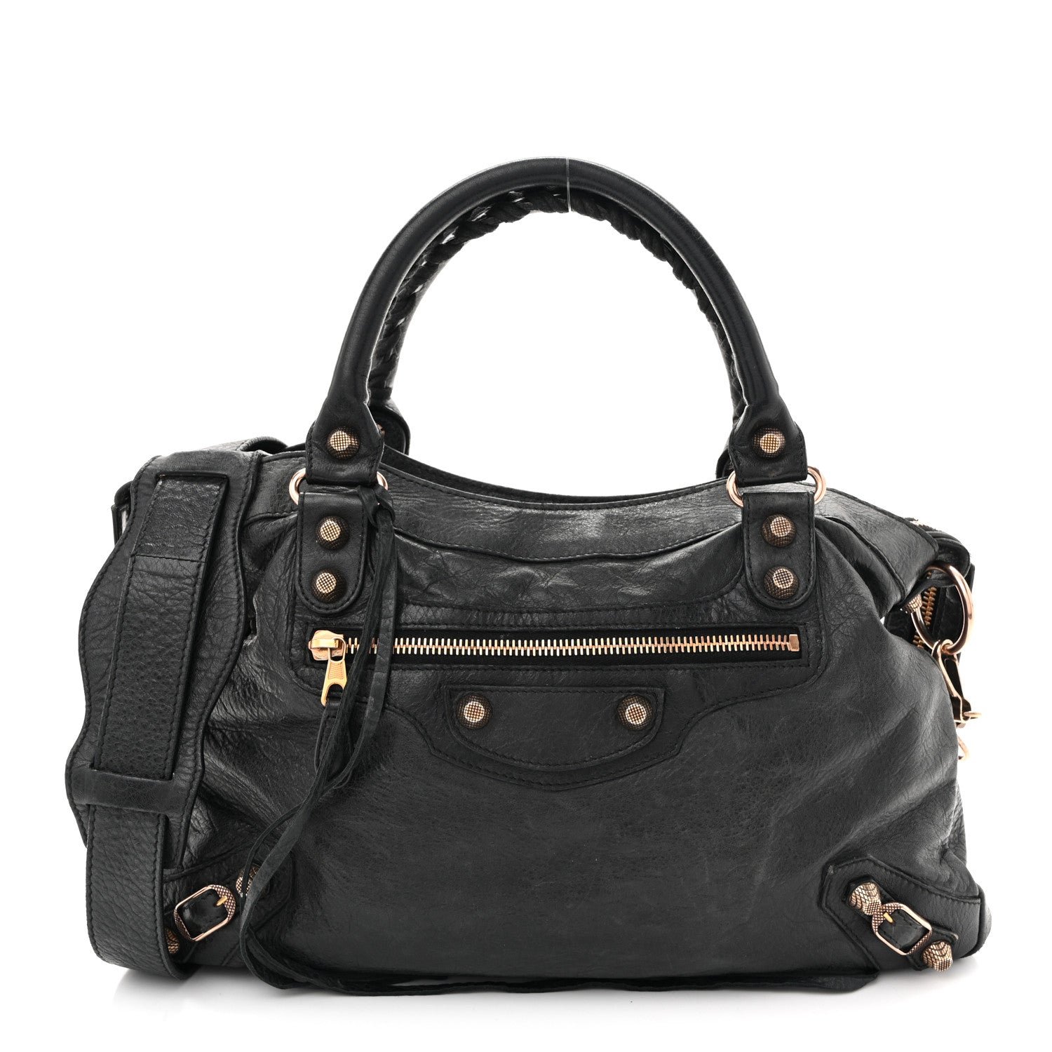 Balenciaga Balenciaga Agneau Giant 12 Rose Gold Hardware Town Black