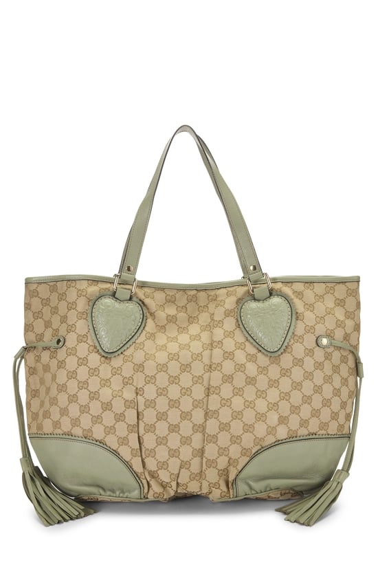 Green Original GG Canvas Tribeca Tote Large