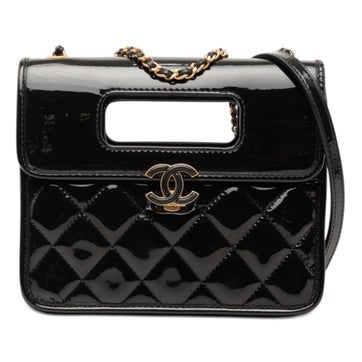Mini Quilted Patent Graphic Catch Flap