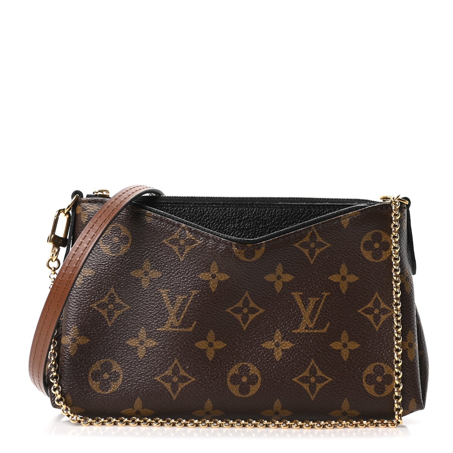 Louis Vuitton Monogram Pallas Clutch Black
