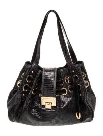 Jimmy Choo Embossed Leather Shoulder Bag