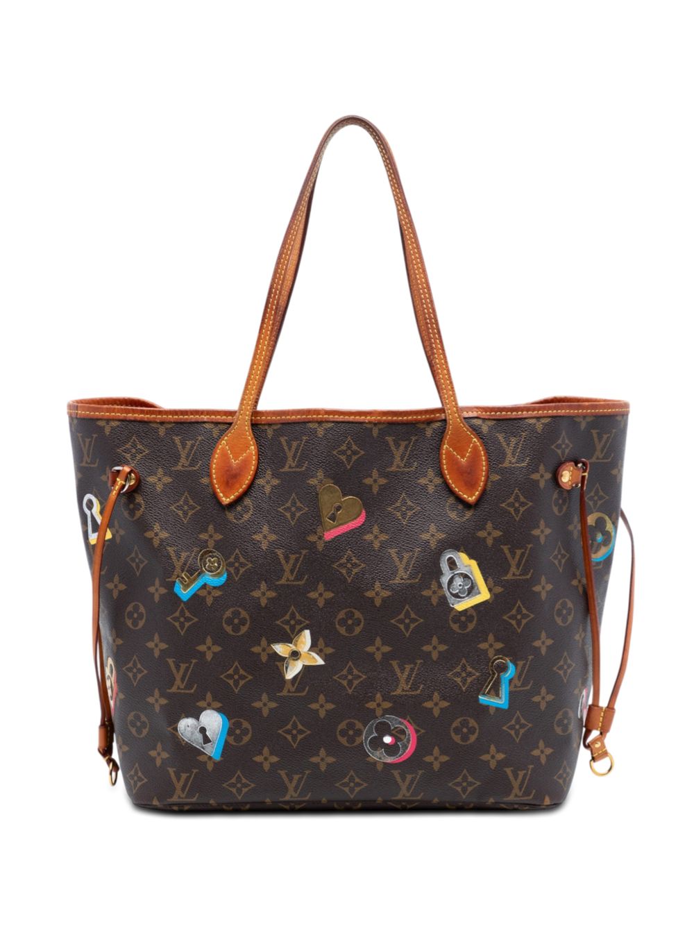 2019 Monogram Love Lock Neverfull MM tote bag