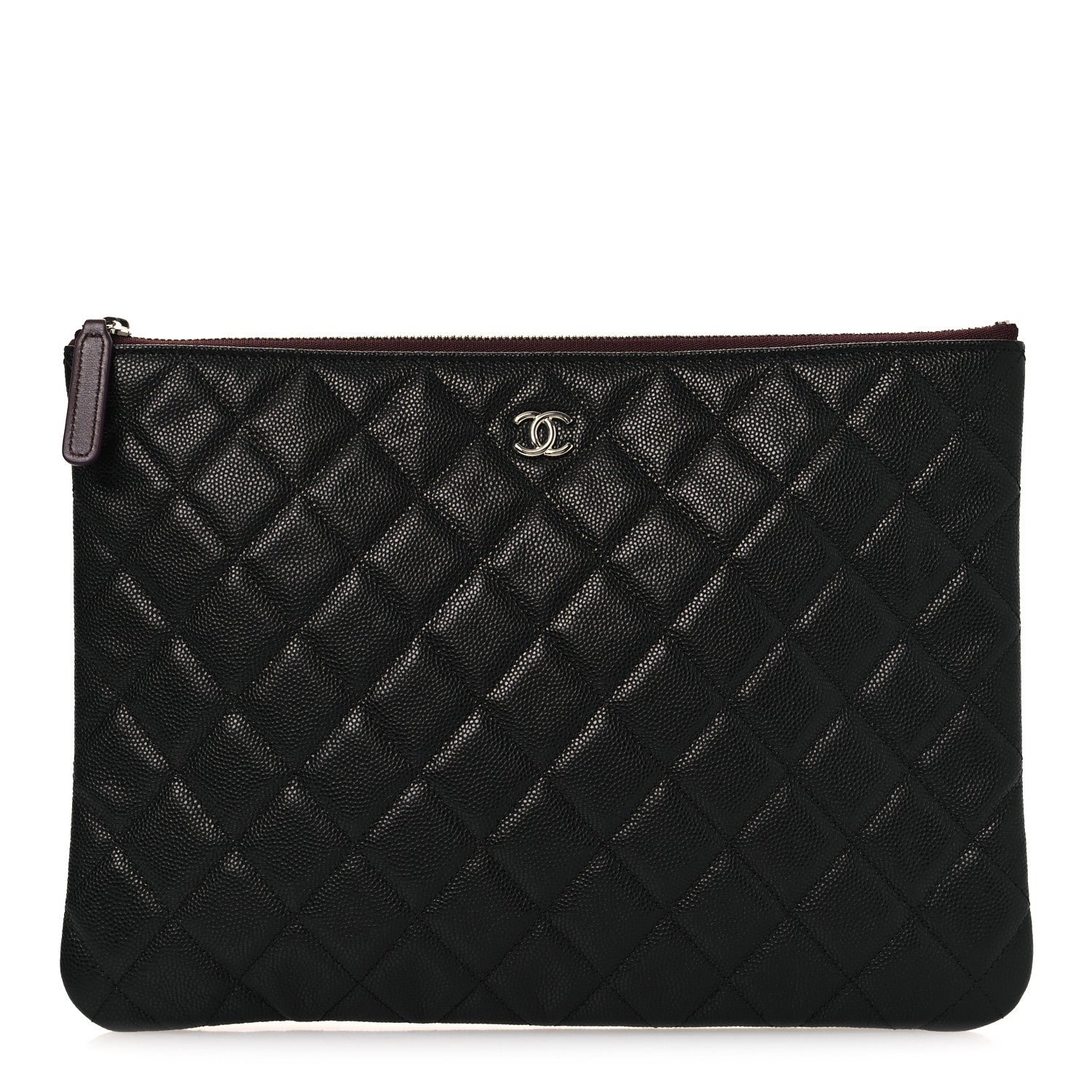 Chanel Caviar Quilted Medium Cosmetic Case Black