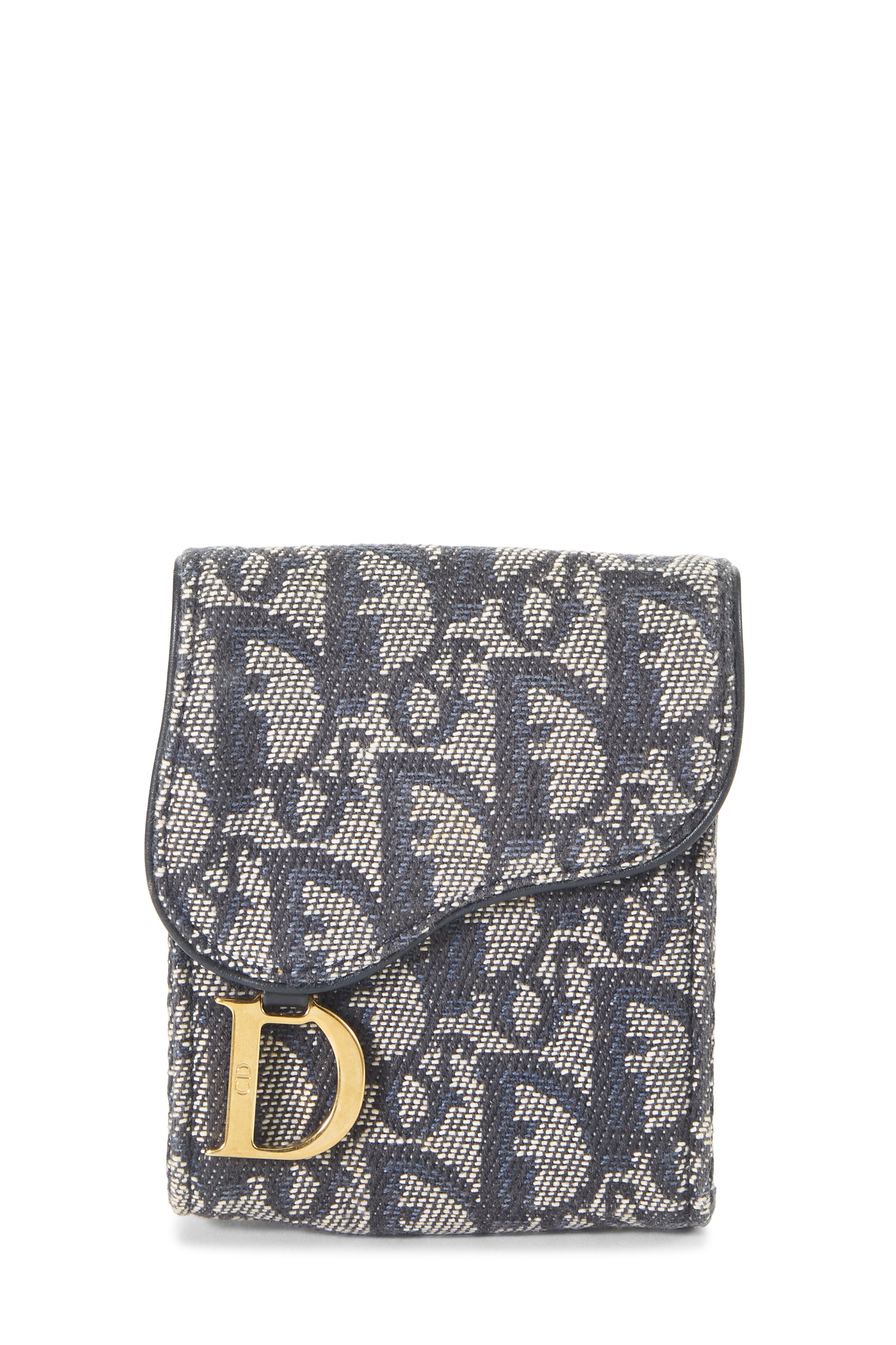 Dior Navy Trotter Canvas Cigarette Case