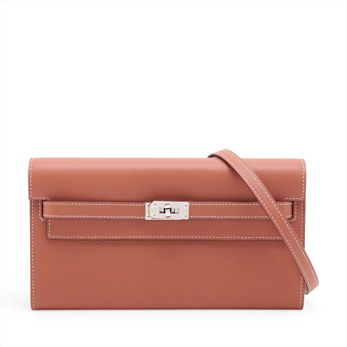 Hermès Kelly Wallet Togo Evercolor Gold Silver Metal Fittings