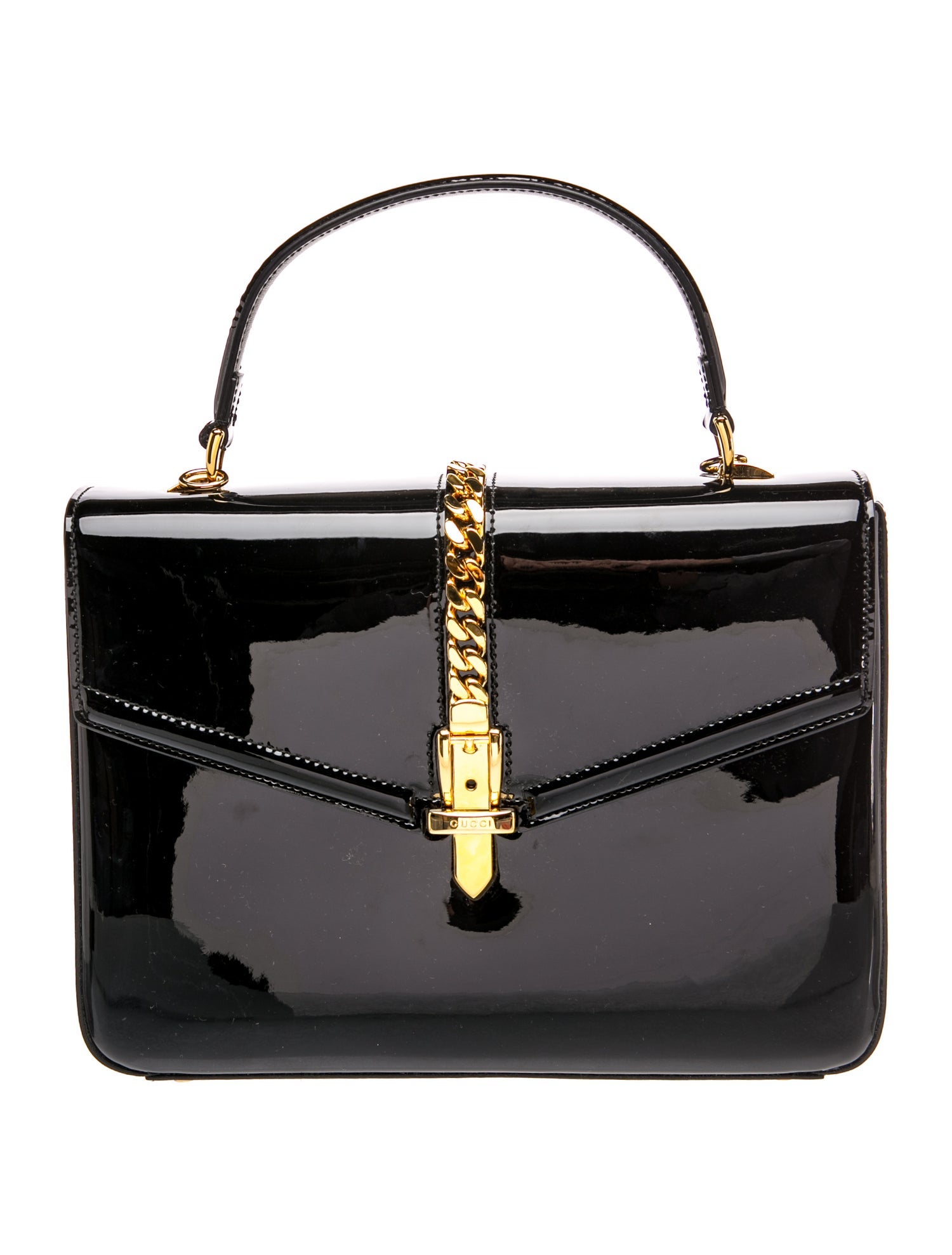 Patent Leather Top Handle Bag