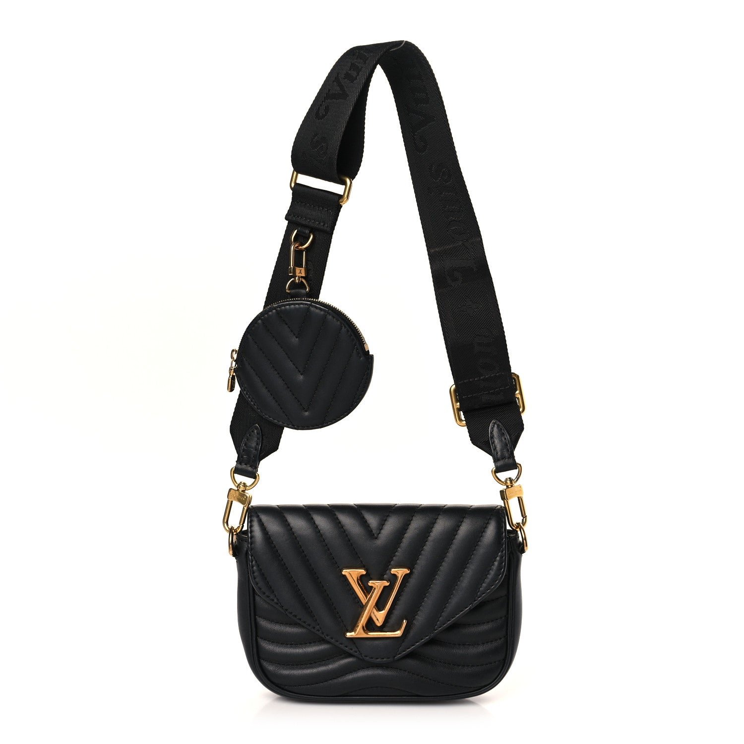 Louis Vuitton Calfskin New Wave Multi Pochette Black