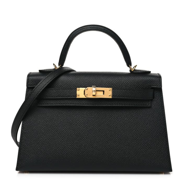 Hermes Epsom Mini Kelly Sellier 20 Black