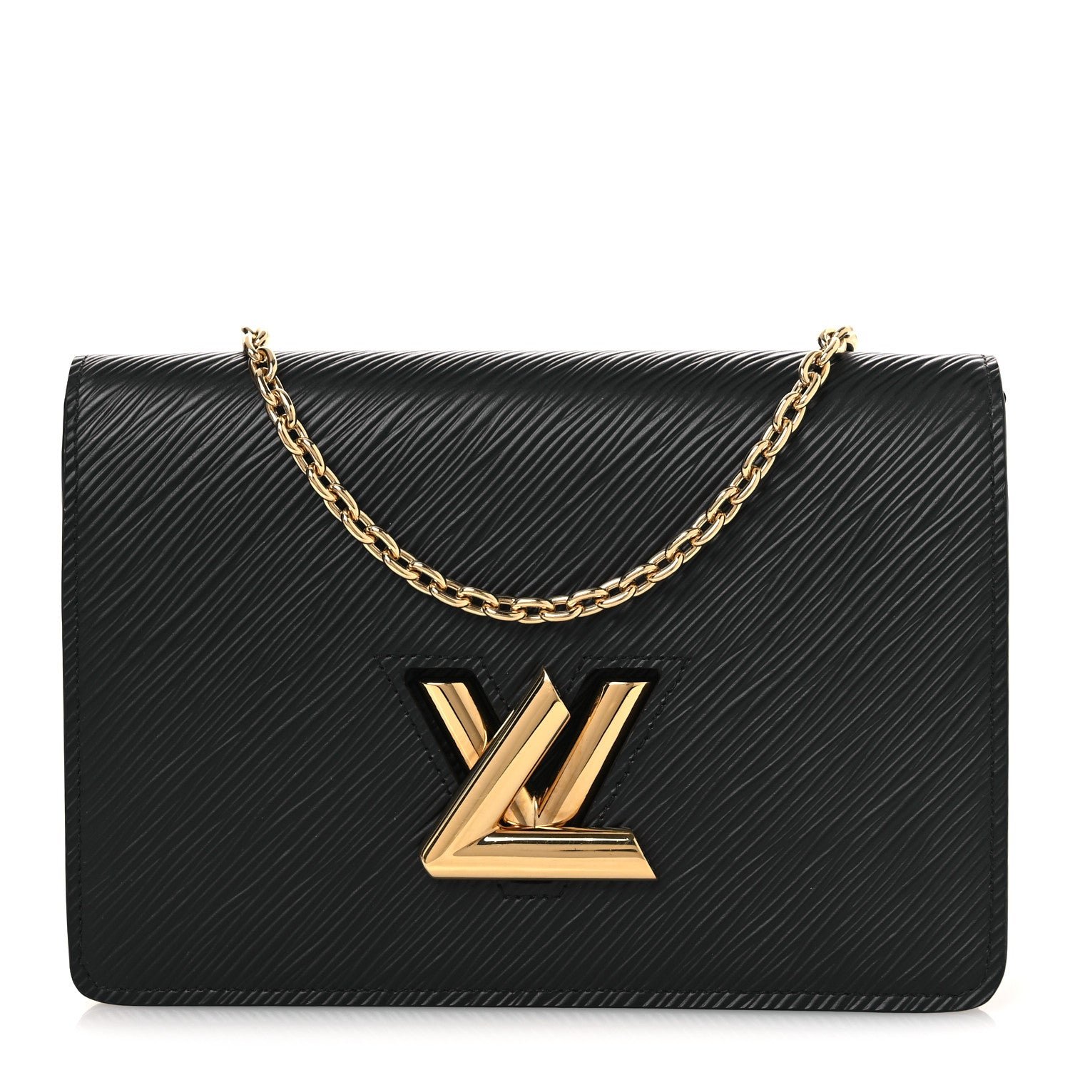 Louis Vuitton Epi Twist Belt Chain Wallet Black
