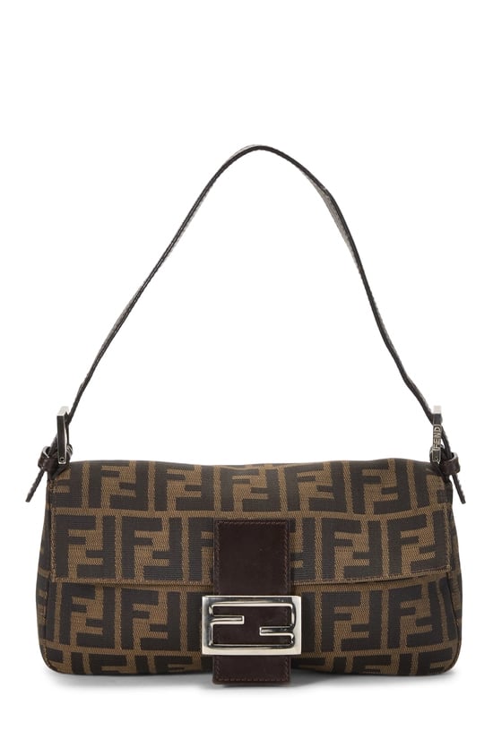 Brown Zucca Canvas Baguette