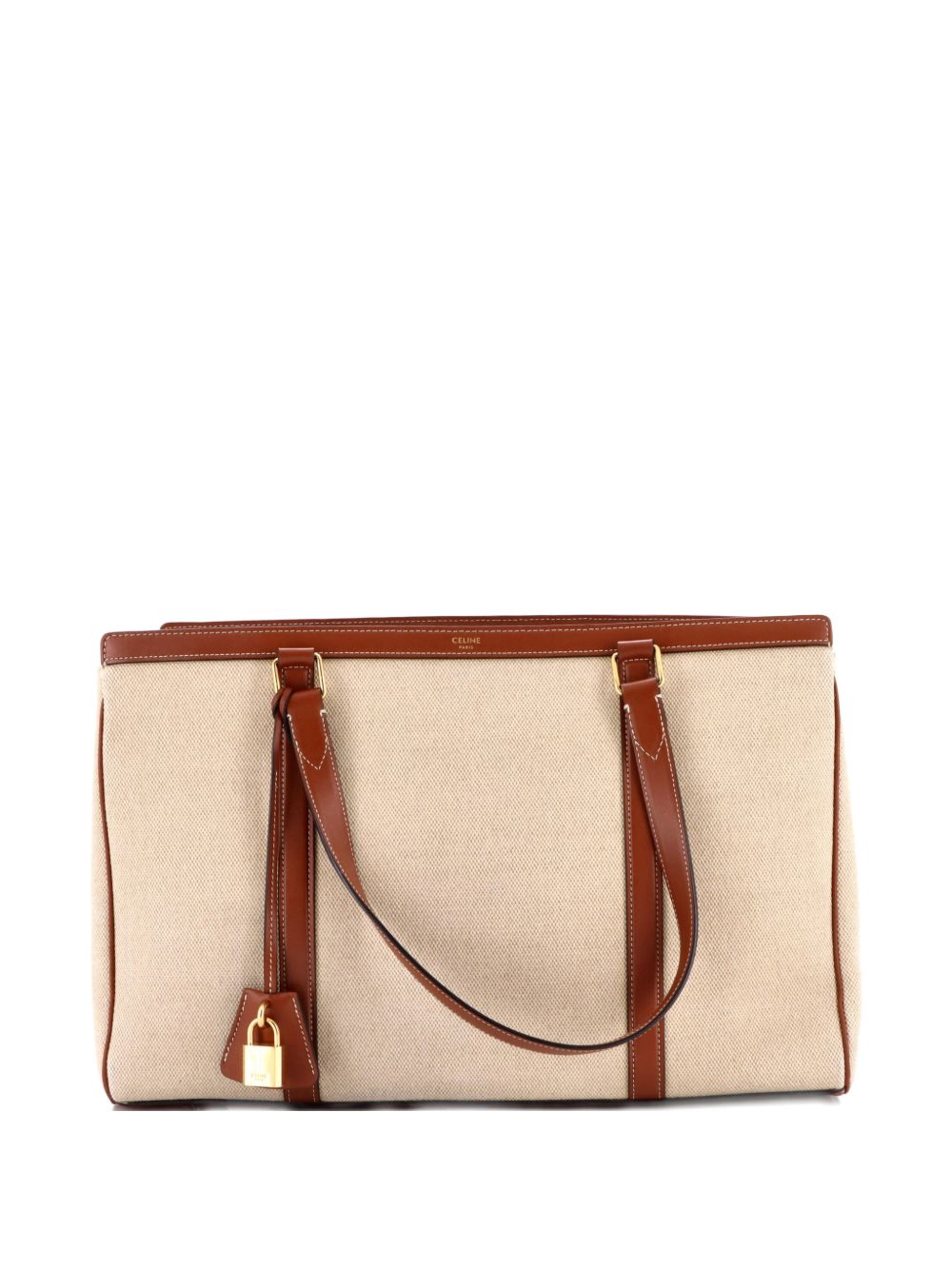 Cabas 16 Bag Canvas with Leather Medium tote bag