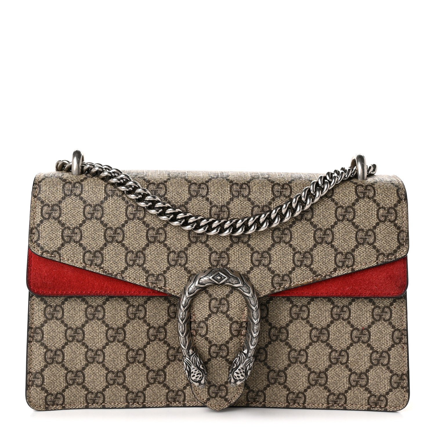 Gucci GG Supreme Monogram Small Dionysus Shoulder Bag Red