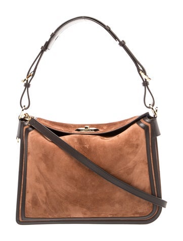 Suede Top Handle Bag
