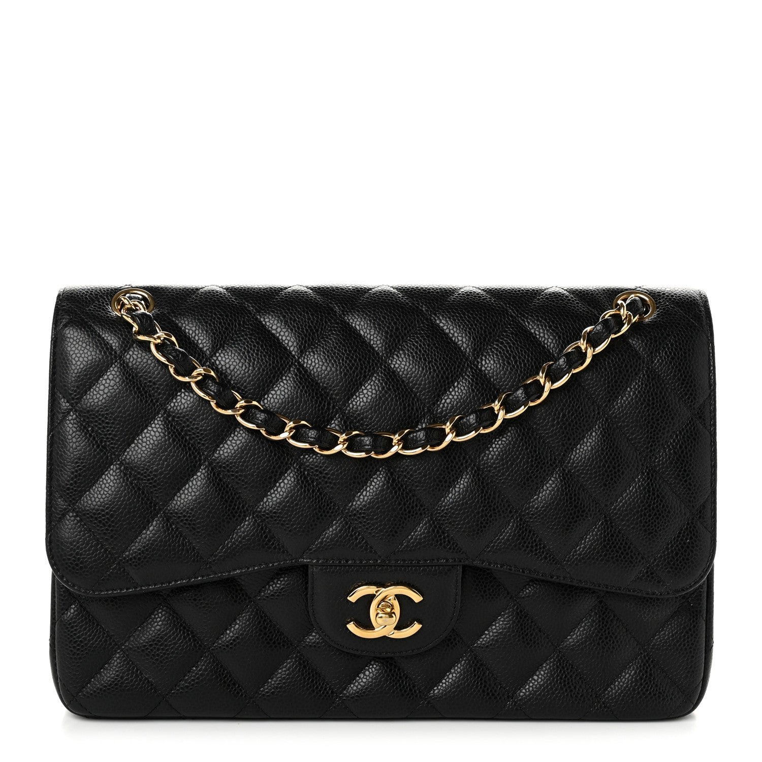 Chanel Caviar Quilted Jumbo Double Flap Black