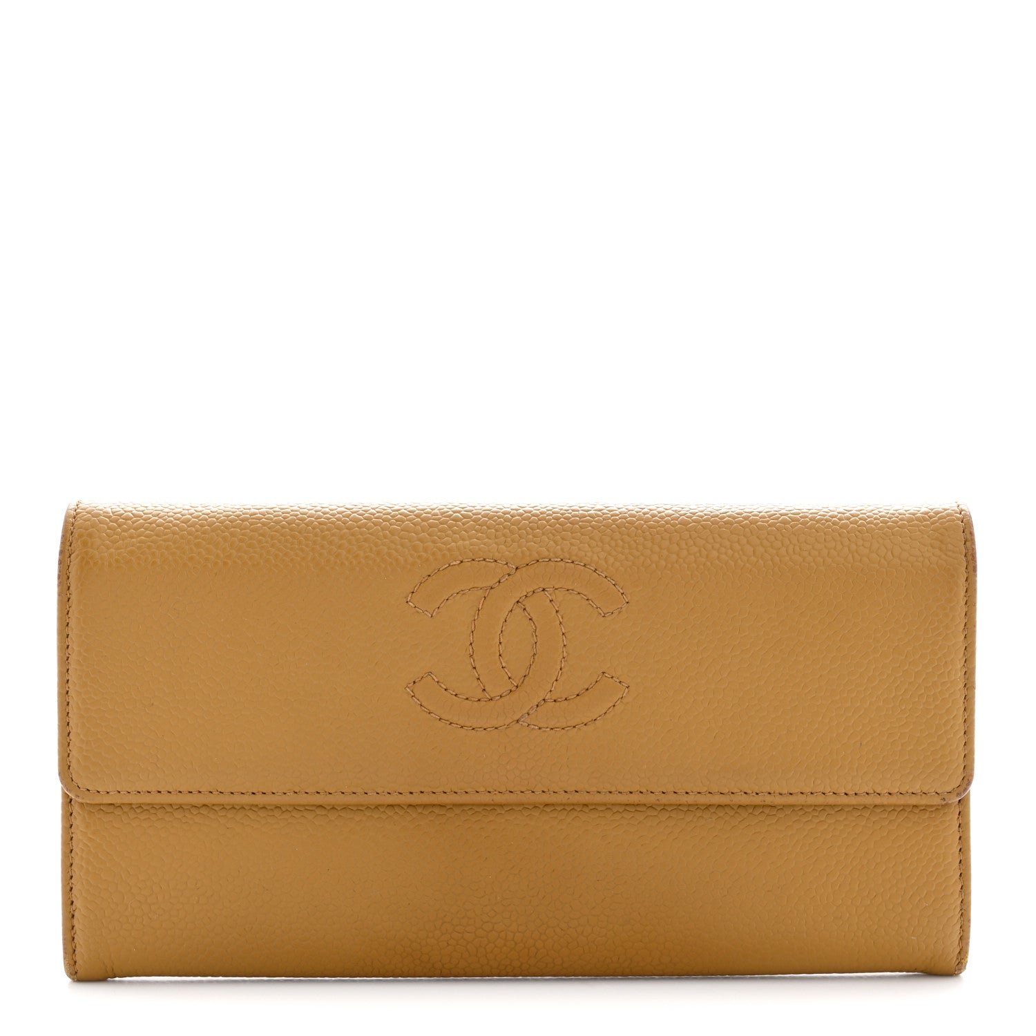 Chanel Caviar Timeless CC Large Flap Wallet Brown
