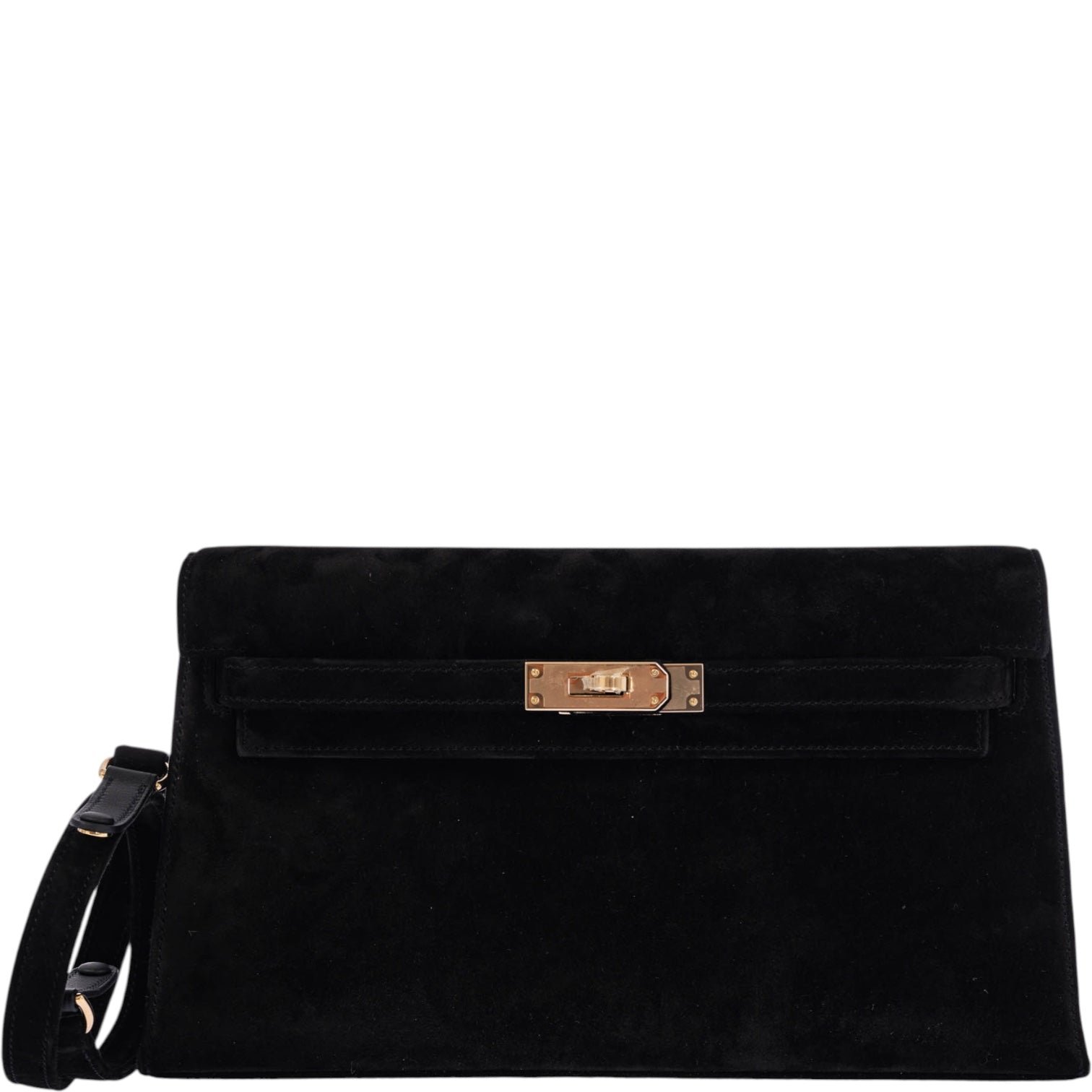 Hermes Hermès Kelly Elan Noir Veau Doblis Permabrass Hardware