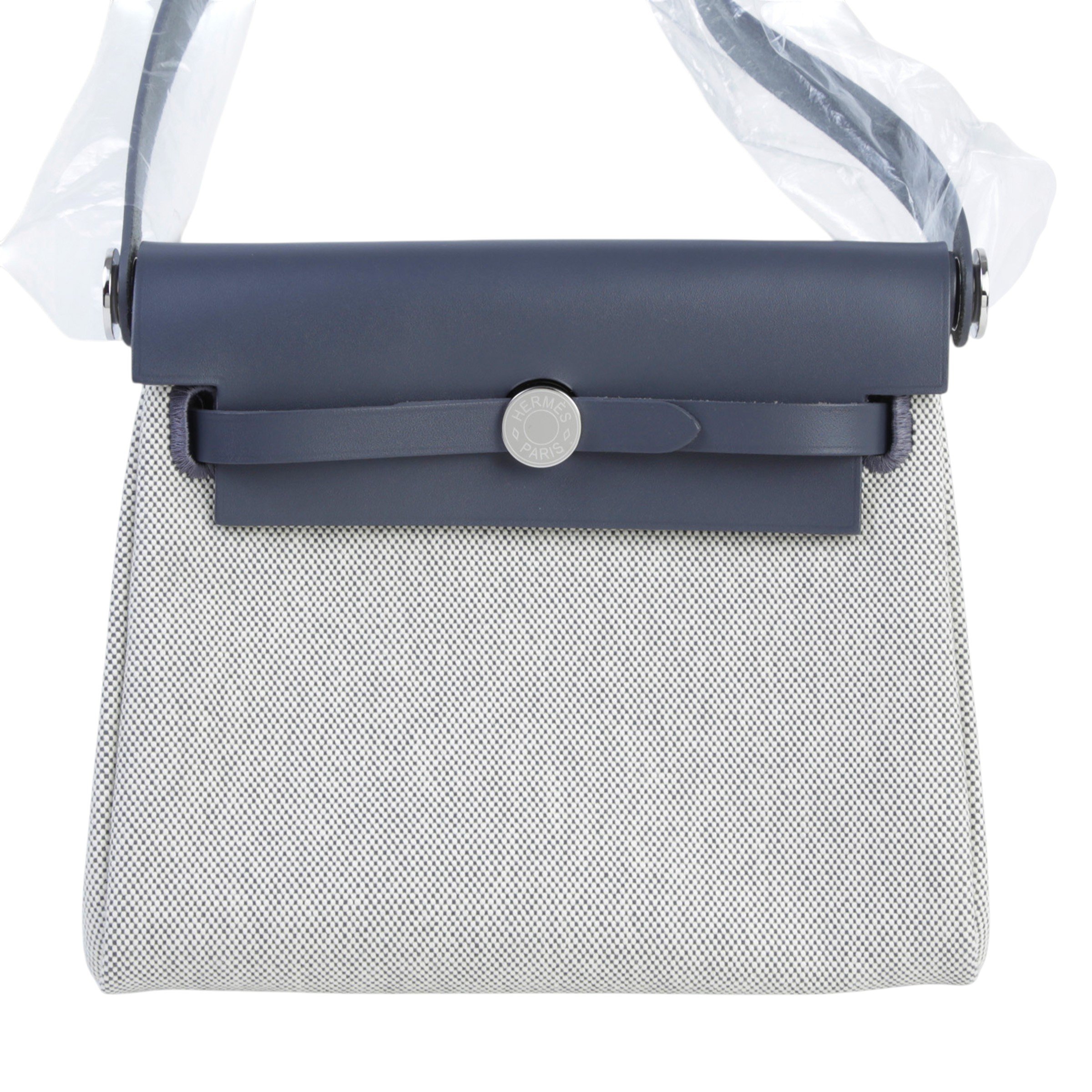 Hermes Brand New ( Rank N ) HERMÈS Herbag Zip Mini 20 Ardoise (85) Toile H canvas LEATHER Palladium hardware W (2024)