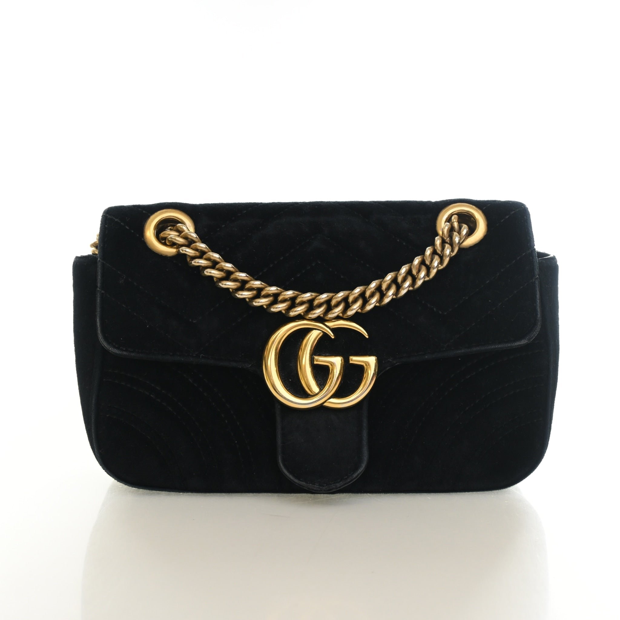Gucci Mini Velvet Marmont Flap Bag