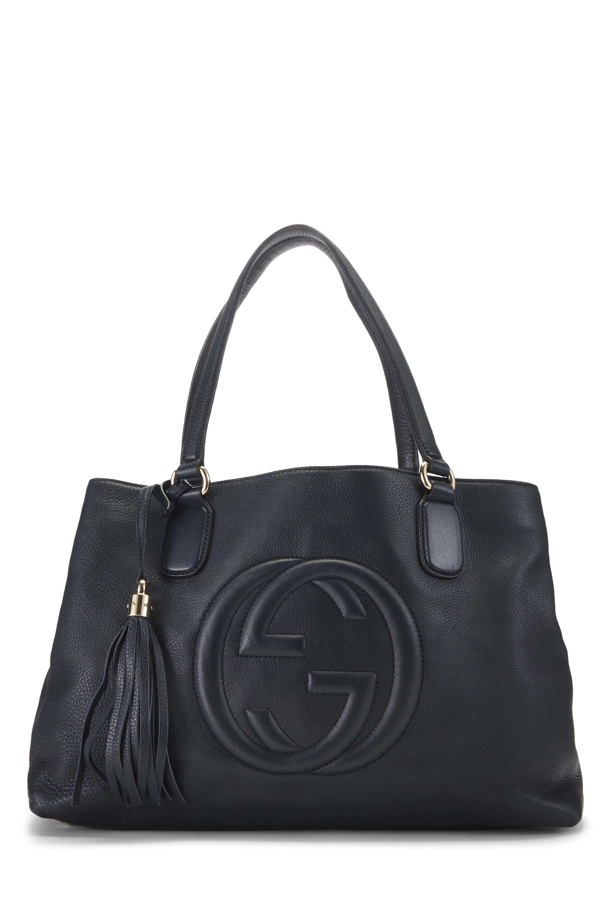 Navy Leather Soho Working Tote Large