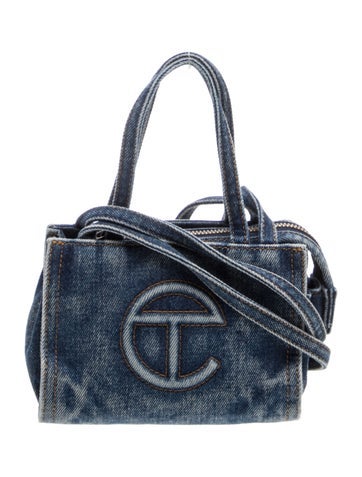Telfar Denim Shopping Bag Small