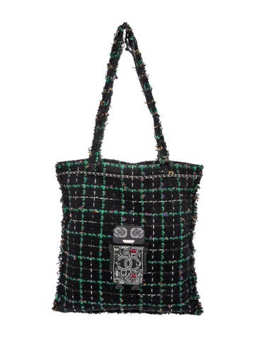Tweed Robot Shopping Tote