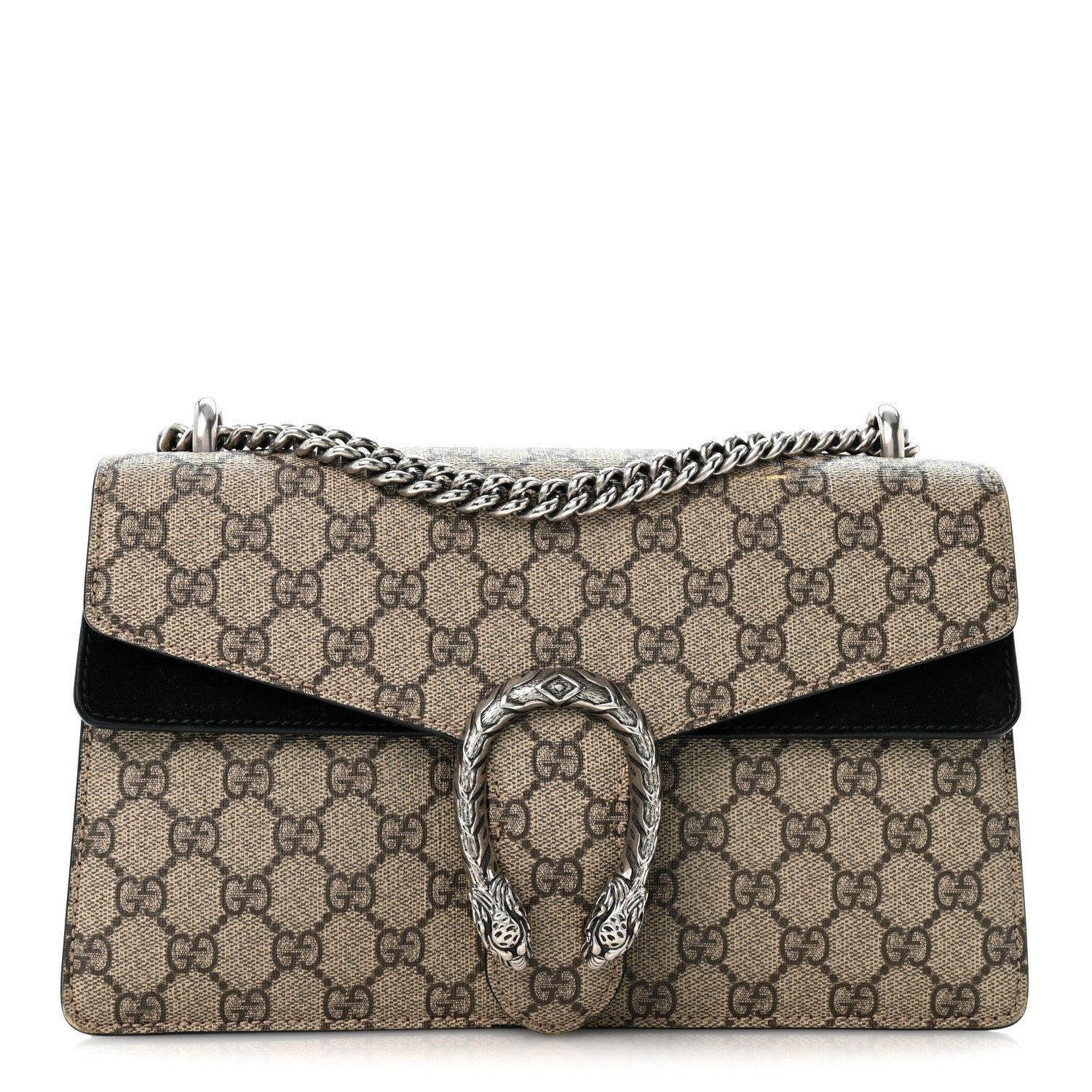 Gucci GG Supreme Monogram Small Dionysus Shoulder Bag Black