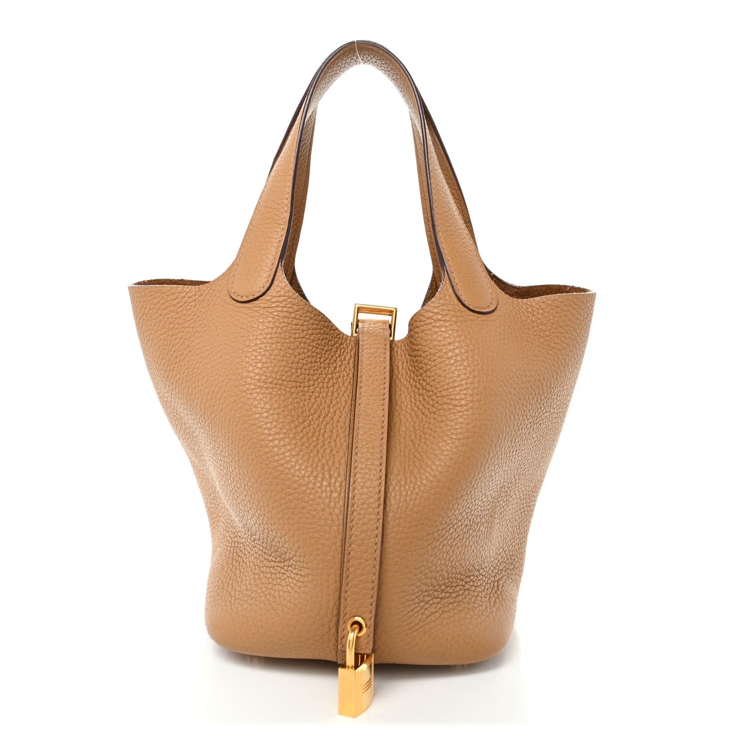Hermes Hermes Taurillon Clemence Picotin Lock 18 PM Biscuit