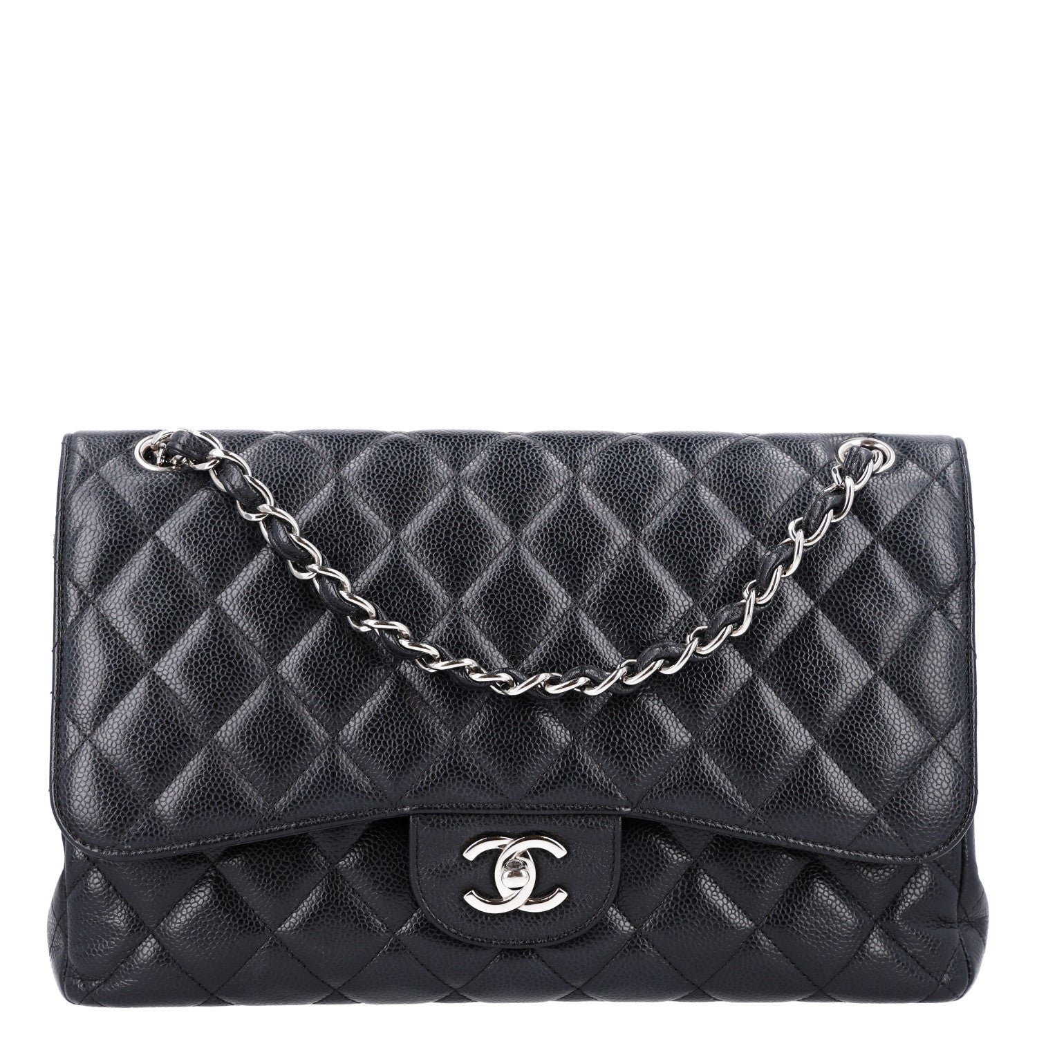 Chanel Caviar Quilted Jumbo Double Flap Black