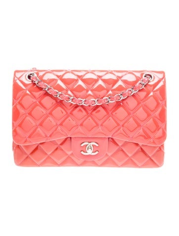 Classic Jumbo Patent Double Flap Bag