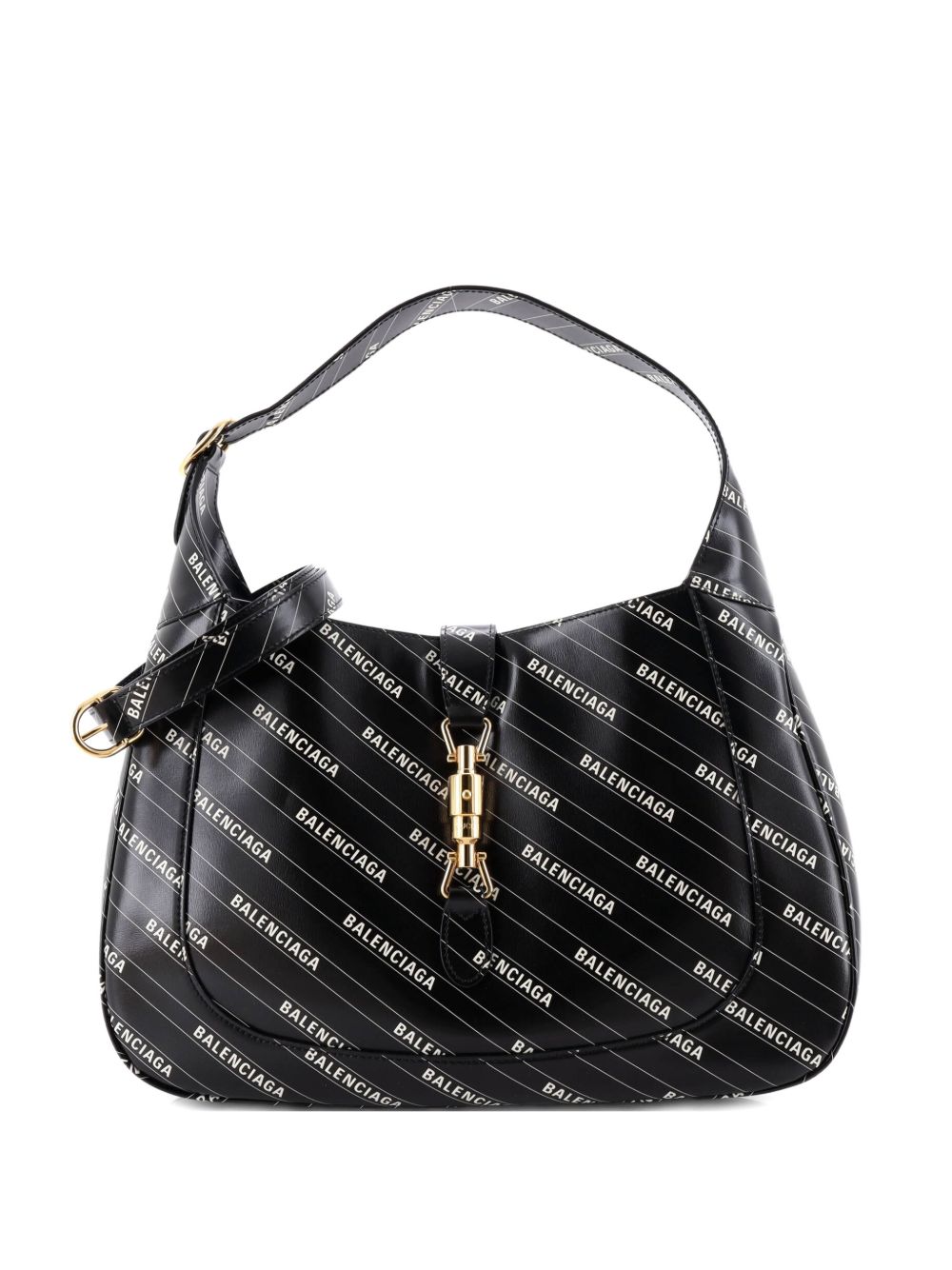 x Balenciaga The Hacker Project Jackie 1961 Printed Leather Medium hobo bag